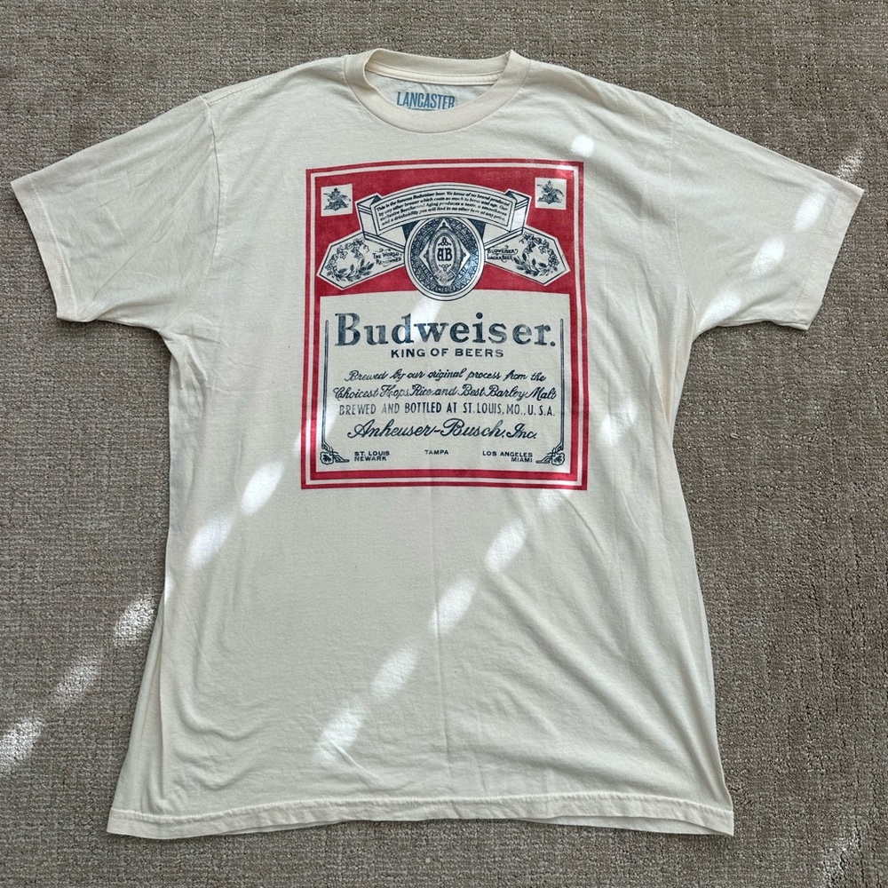 Budweiser Vintage Label Cream Tee
